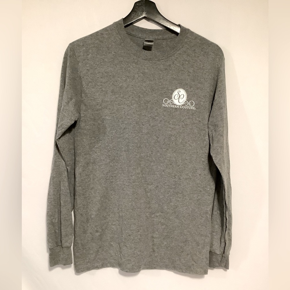 Southern Couture “Merry Christmas” Long Sleeve Graphic T-Shirt (Gildan Tag)